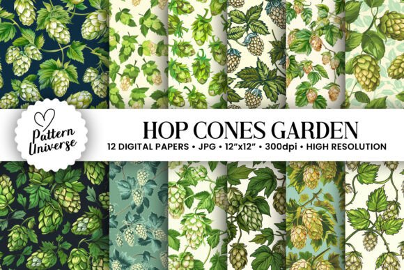 Hope Cones Garden Seamless Patterns: A Versatile Digital Resource for Creative Projects