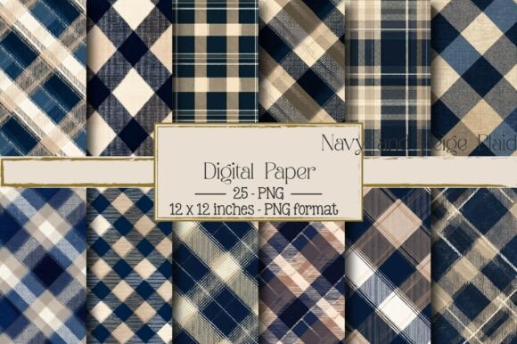 How Navy and Beige Plaid Patterns Elevate Modern Design Projects
