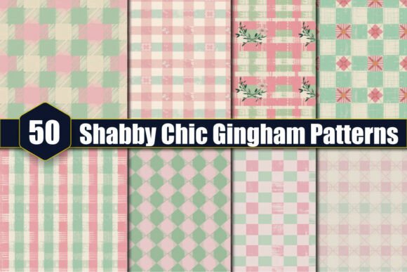 Shabby Chic Gingham Patterns: A Creative Resource for Designers and Hobbyists
