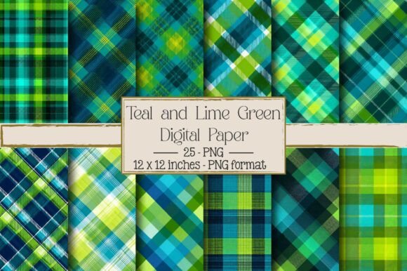 Teal and Lime Green Plaid Patterns: A Versatile Design Trend for Modern Creations