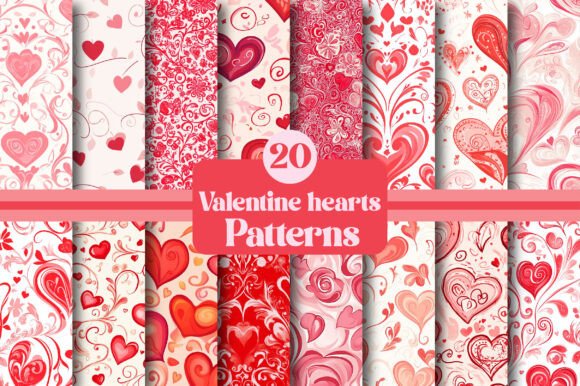 Valentine Hearts Patterns: 20 Unique Designs for Creative Projects