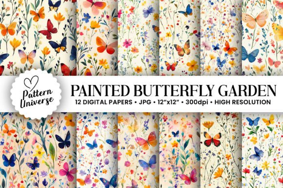 Watercolor Painted Butterflies: A Versatile Design Element