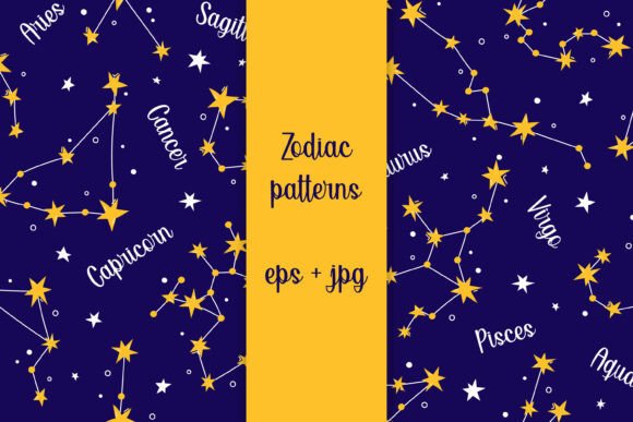 Zodiac Patterns Astrology Digital Paper: A Versatile Resource for Creative and Personal Projects